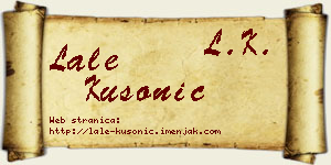 Lale Kusonić vizit kartica